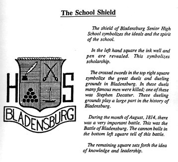 Bladensburg High School Class of 1959, school shield